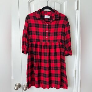 Old Navy Girls Red and Black Checkered Dress